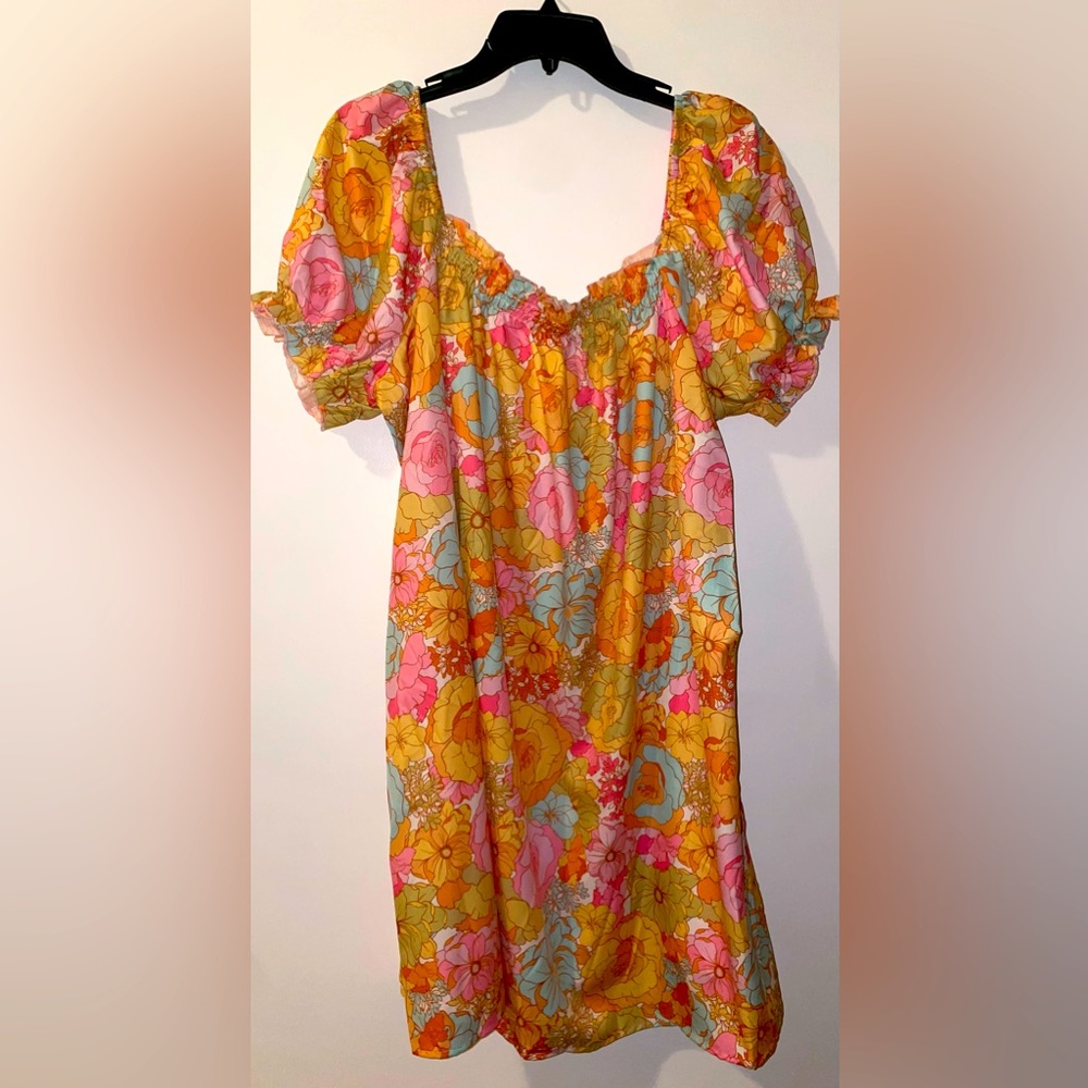 Shein Curve Vacay mini dress in size OXL. Polyester and elastane fabric.